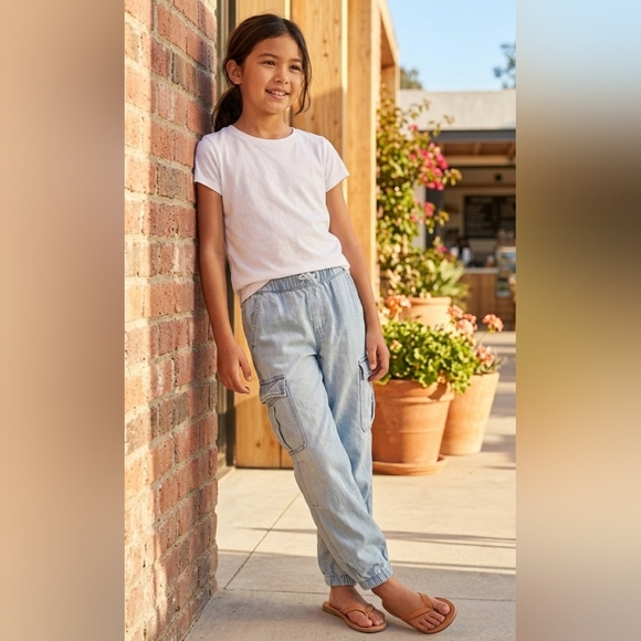 GAP Other - Gap Kids Light Wash Denim Cargo Joggers - Size L (10)